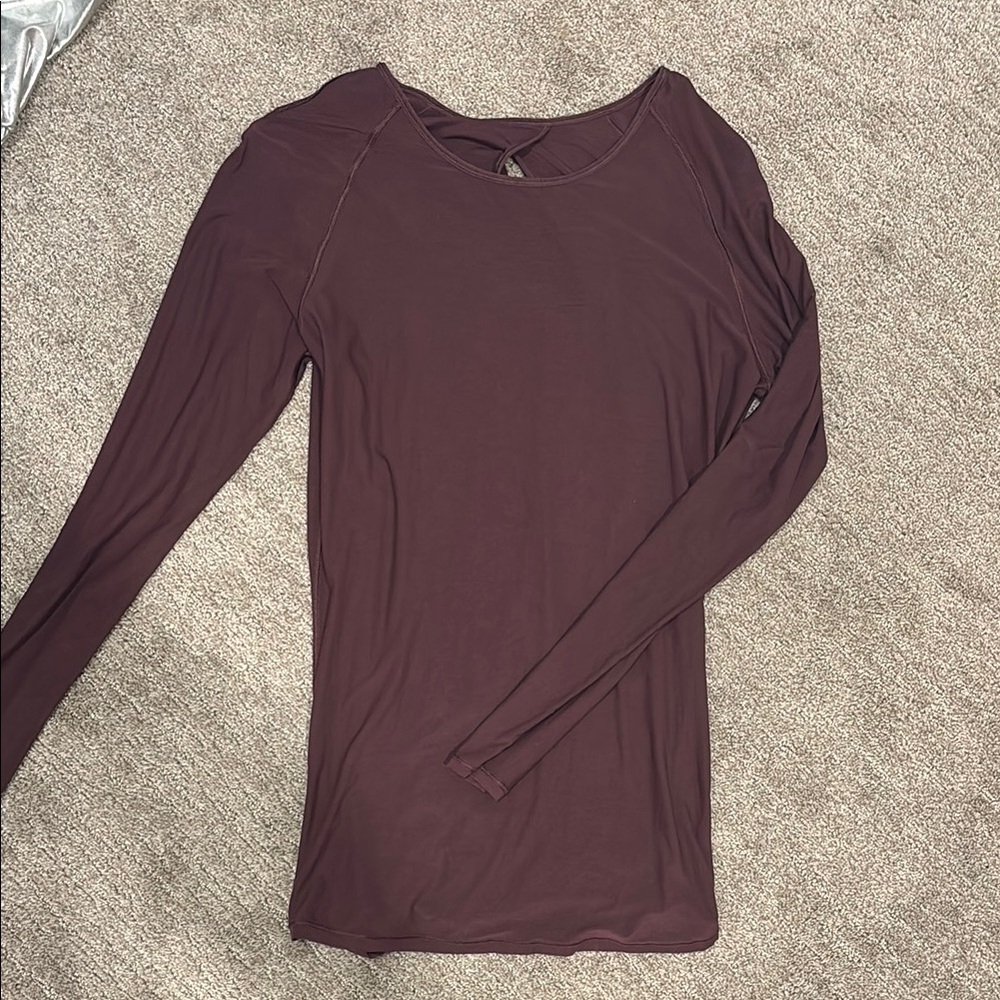 Maroon Lululemon Long Sleeve Tee